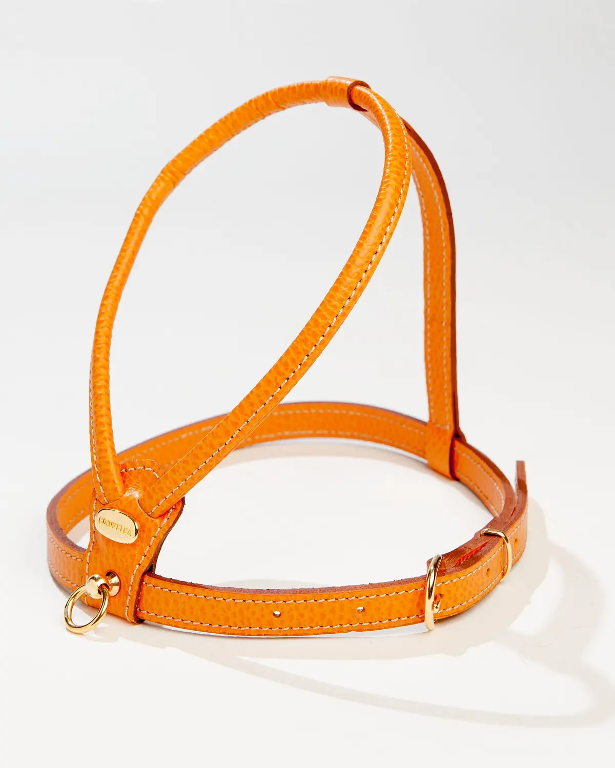 Italian Leather Harness In Orange 1