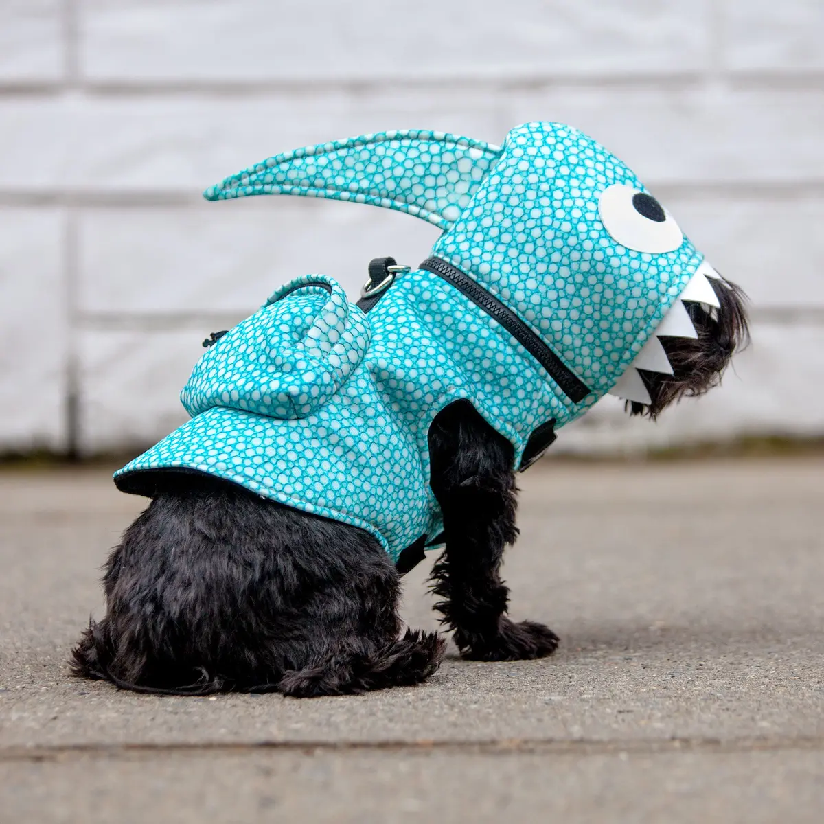 Morikukko | Hoodie Backpack Vest In Shark 1