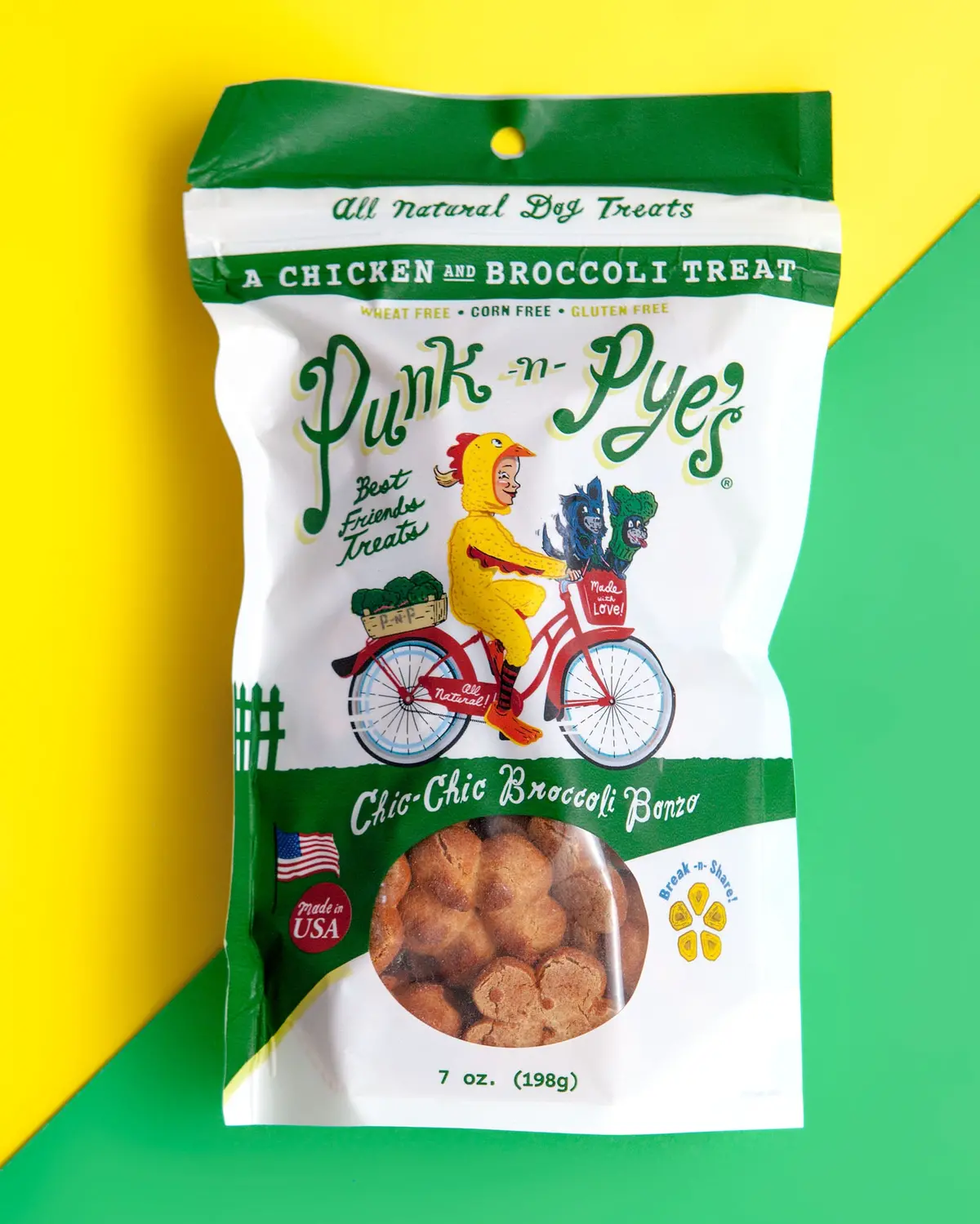 Chicken & Broccoli Gluten Free Dog Treats (Made In The Usa) 1