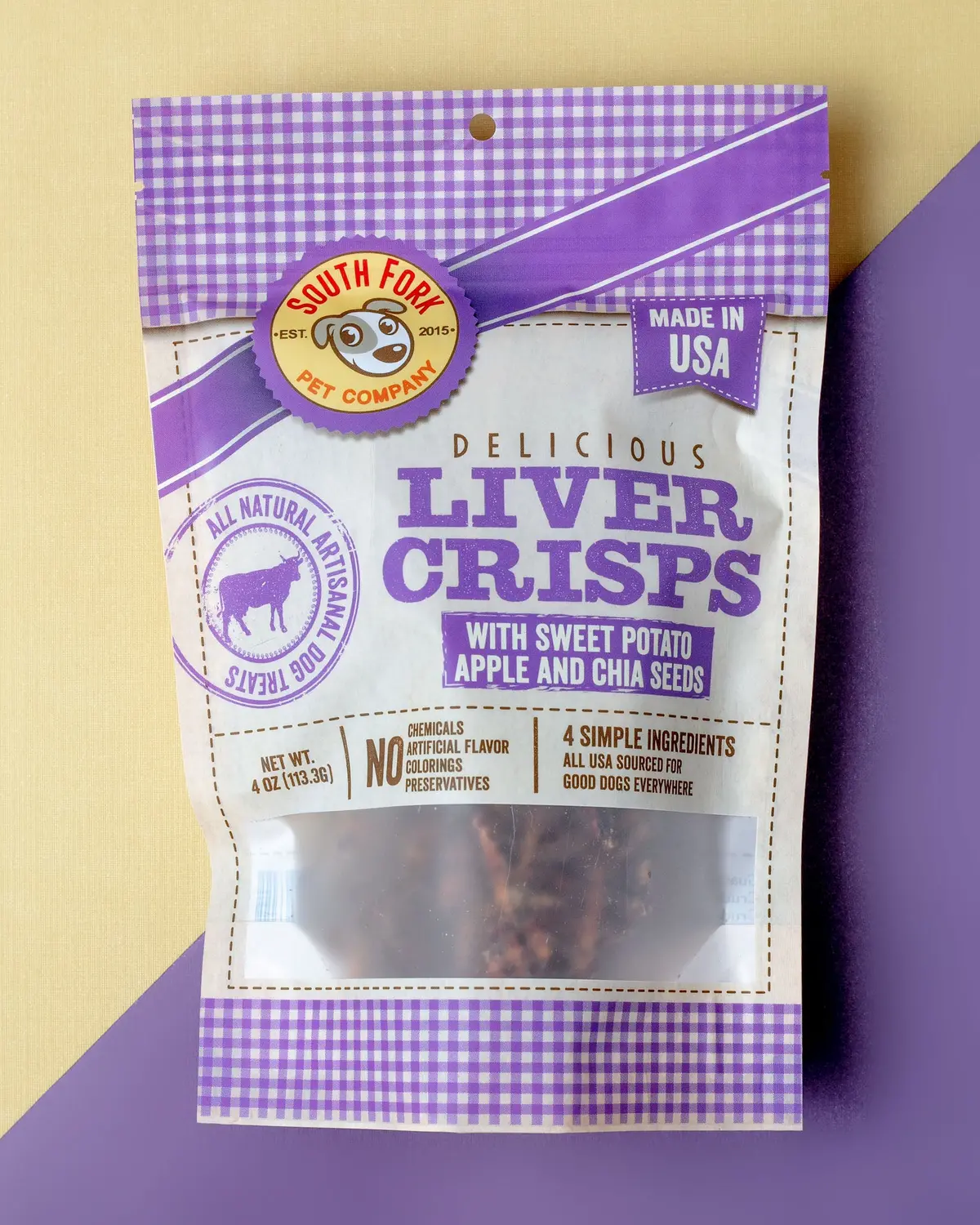 Liver Crisps With Sweet Potato, Apple & Chia Seeds Dog Treats 1