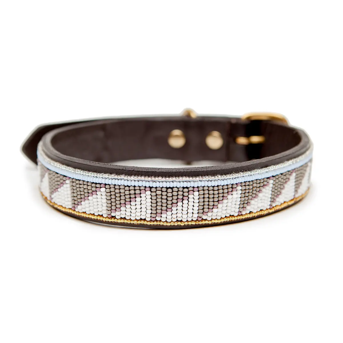 Ubuntu Life | Tribal Collar In Grey With Gold 1