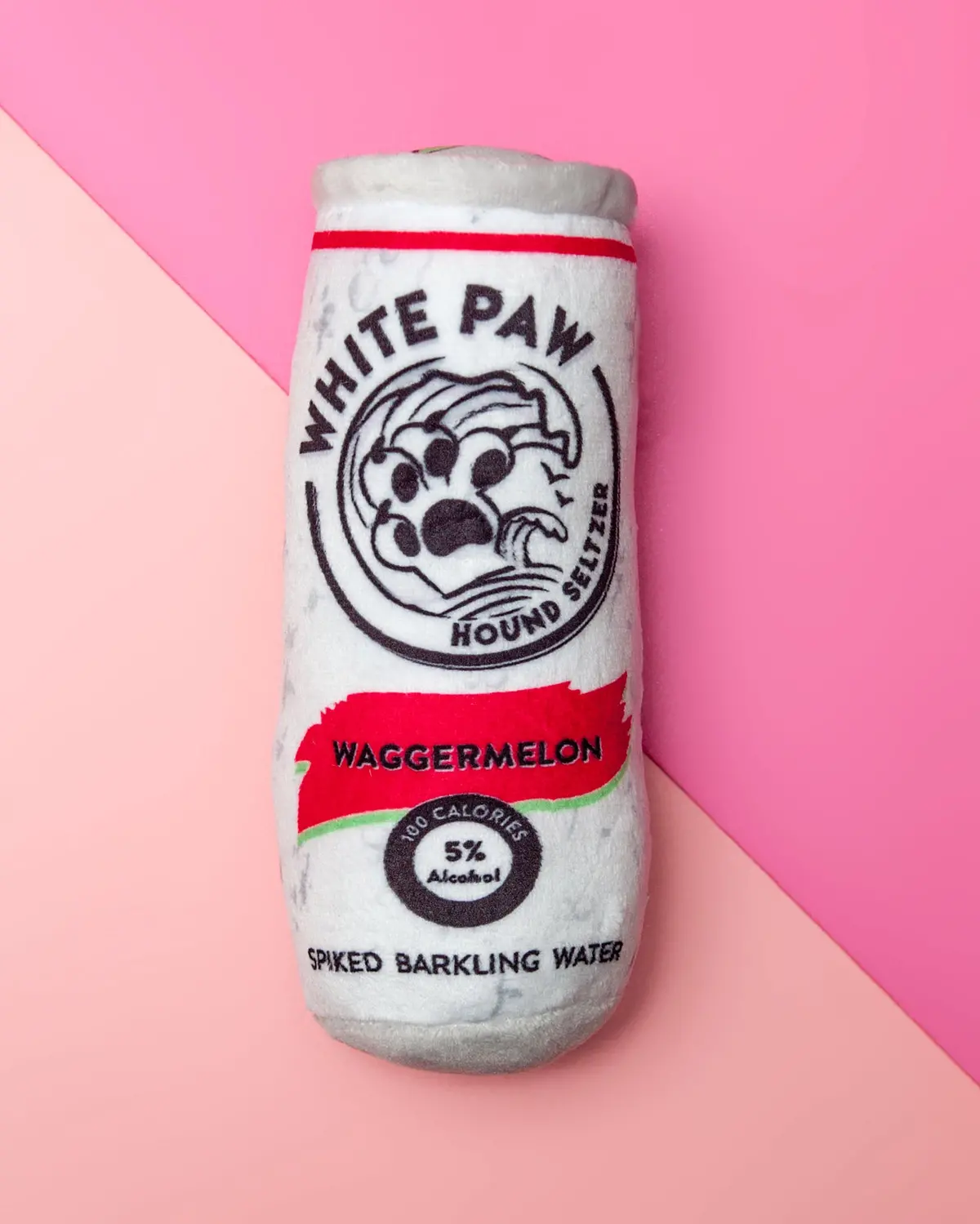 White Paw Hound Seltzer Plush Dog Toy In Waggermelon 1