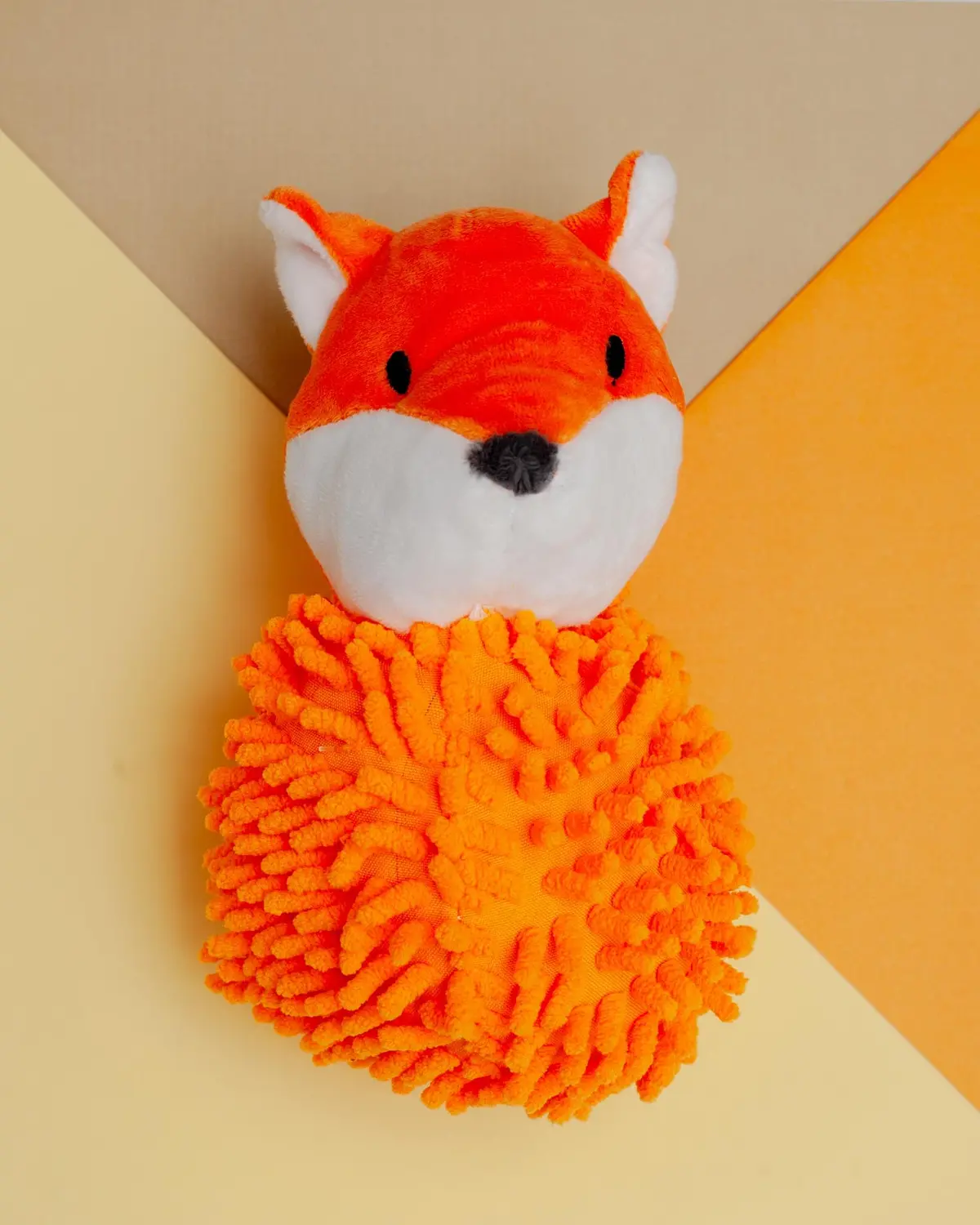 Fox Squeaky Spiker 2-In-1 Dog Toy 1