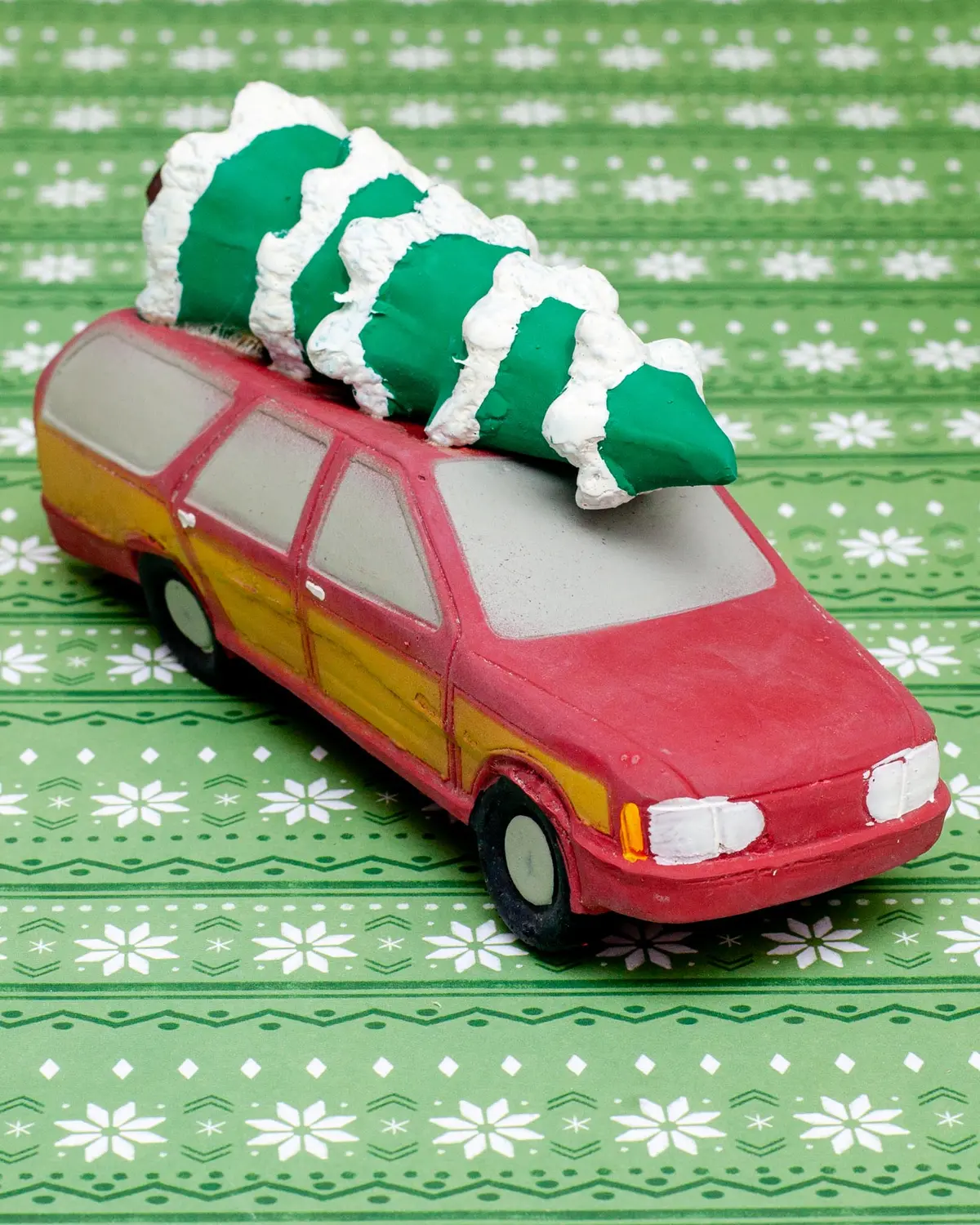 Christmas Tree Station Wagon Latex Dog Toy 1