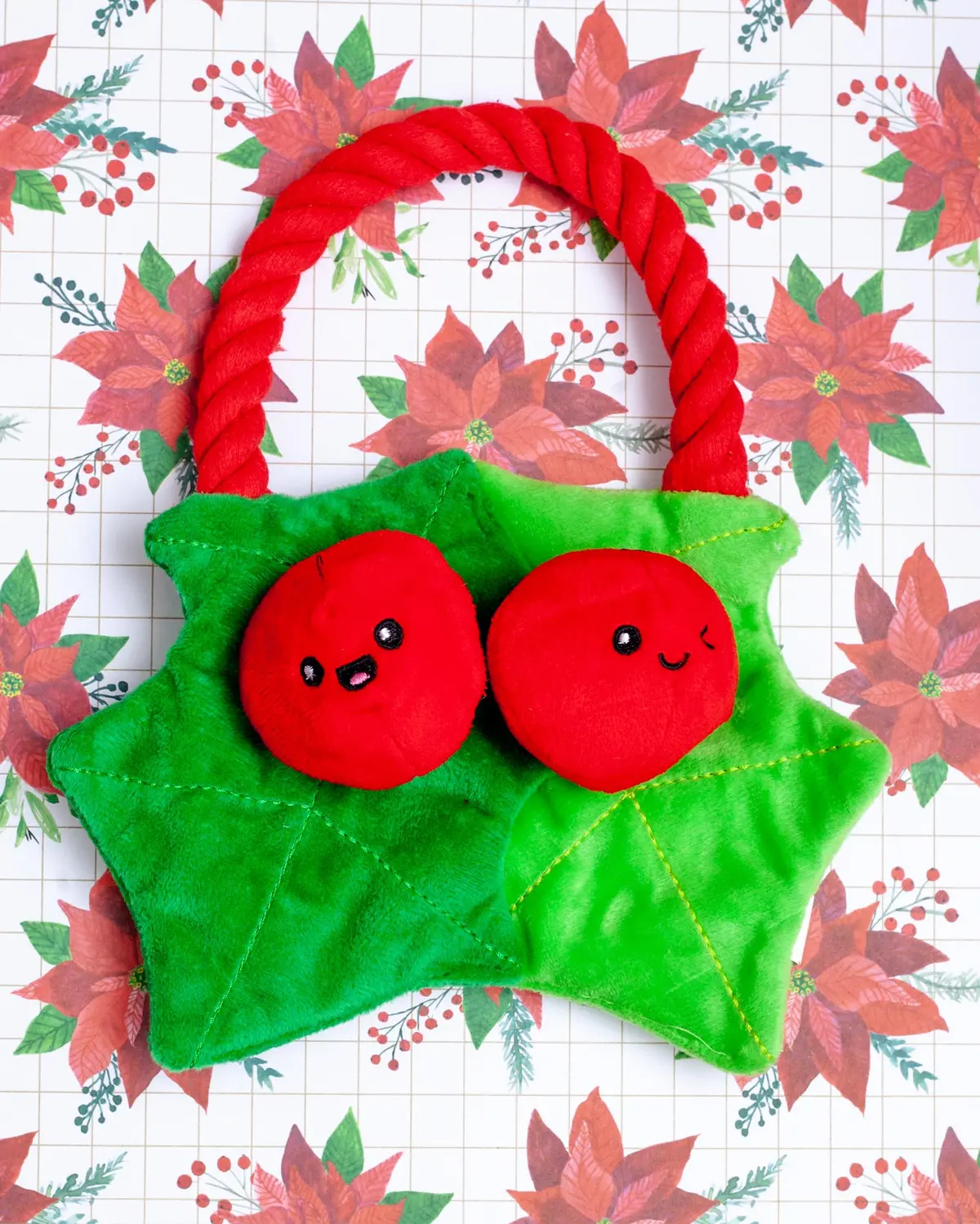 Christmas Berry Crinkle Dog Toy 1