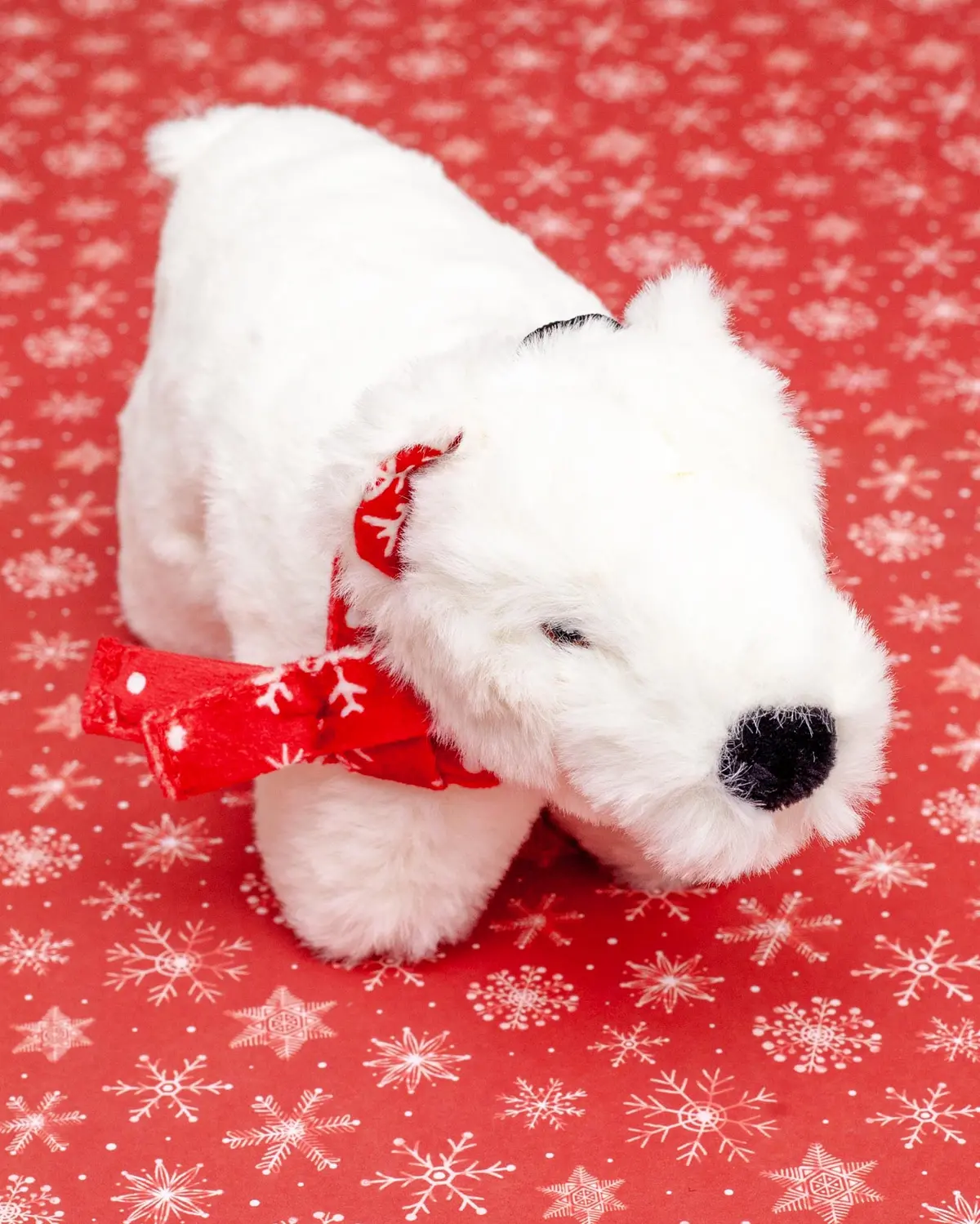 Snowy Polar Bear Squooshie Dog Toy 1