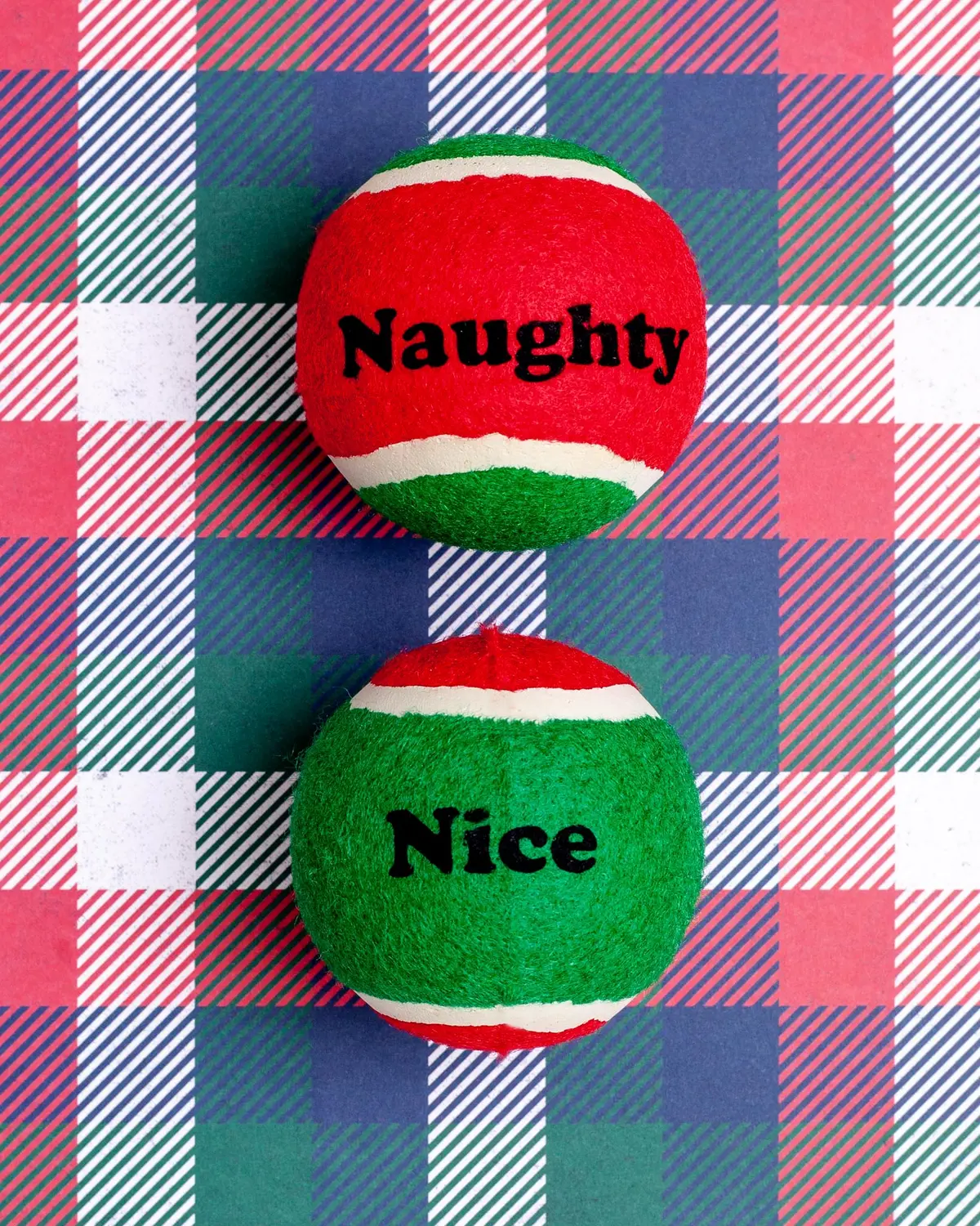 Naughty Or Nice Dog Tennis Balls (2-Pack) (Final Sale) 1