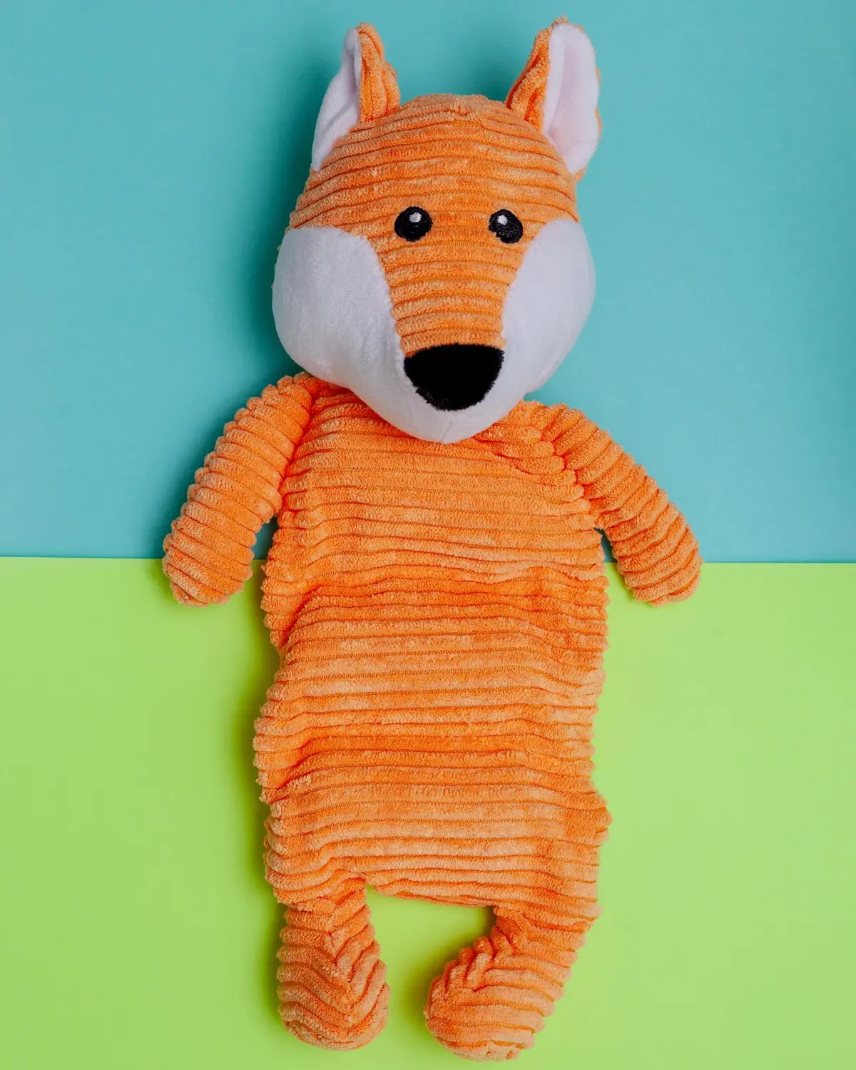Fox Corduroy Squeaky Dog Toy 1