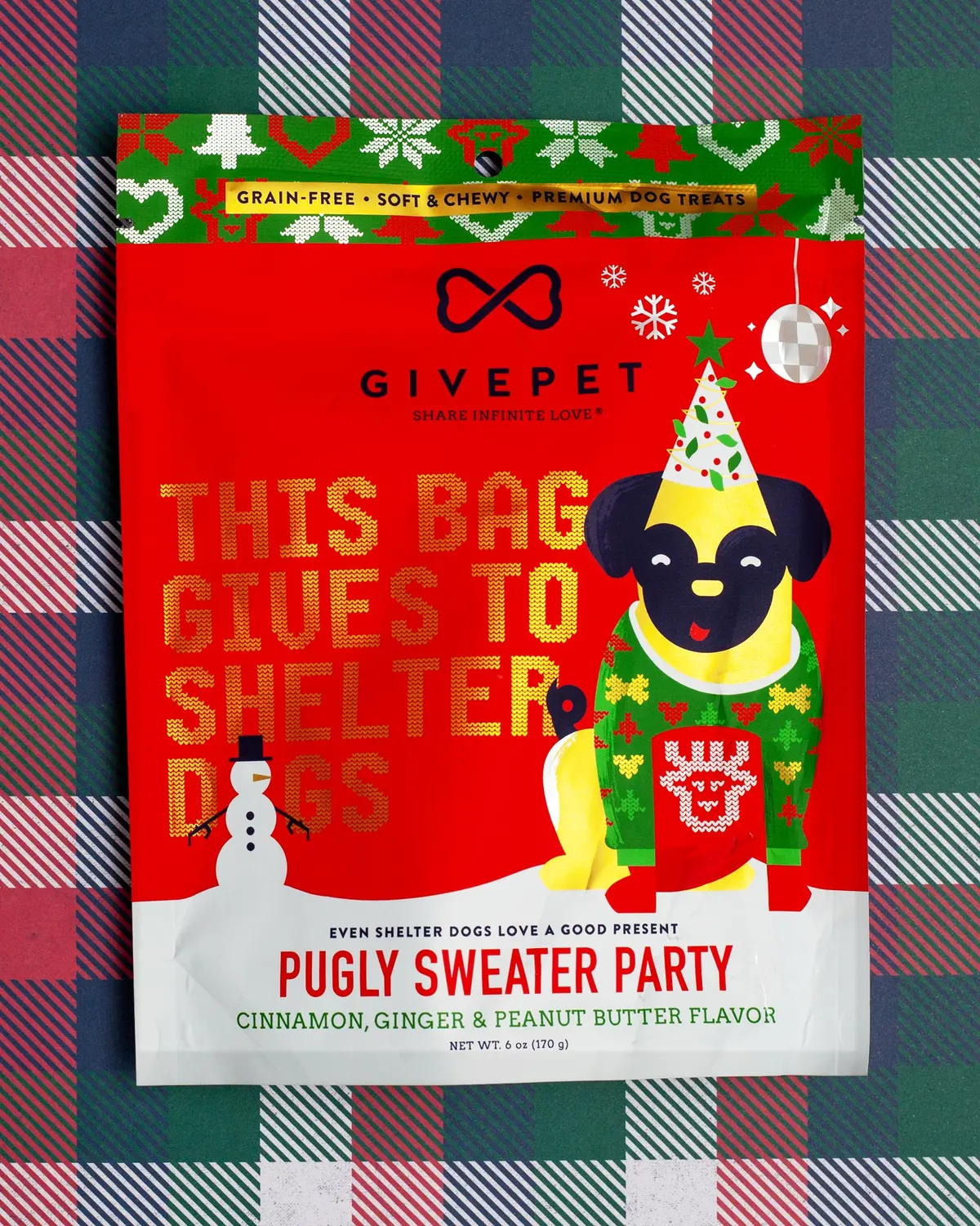 Pugly Sweater Party Holiday Dog Treats 1