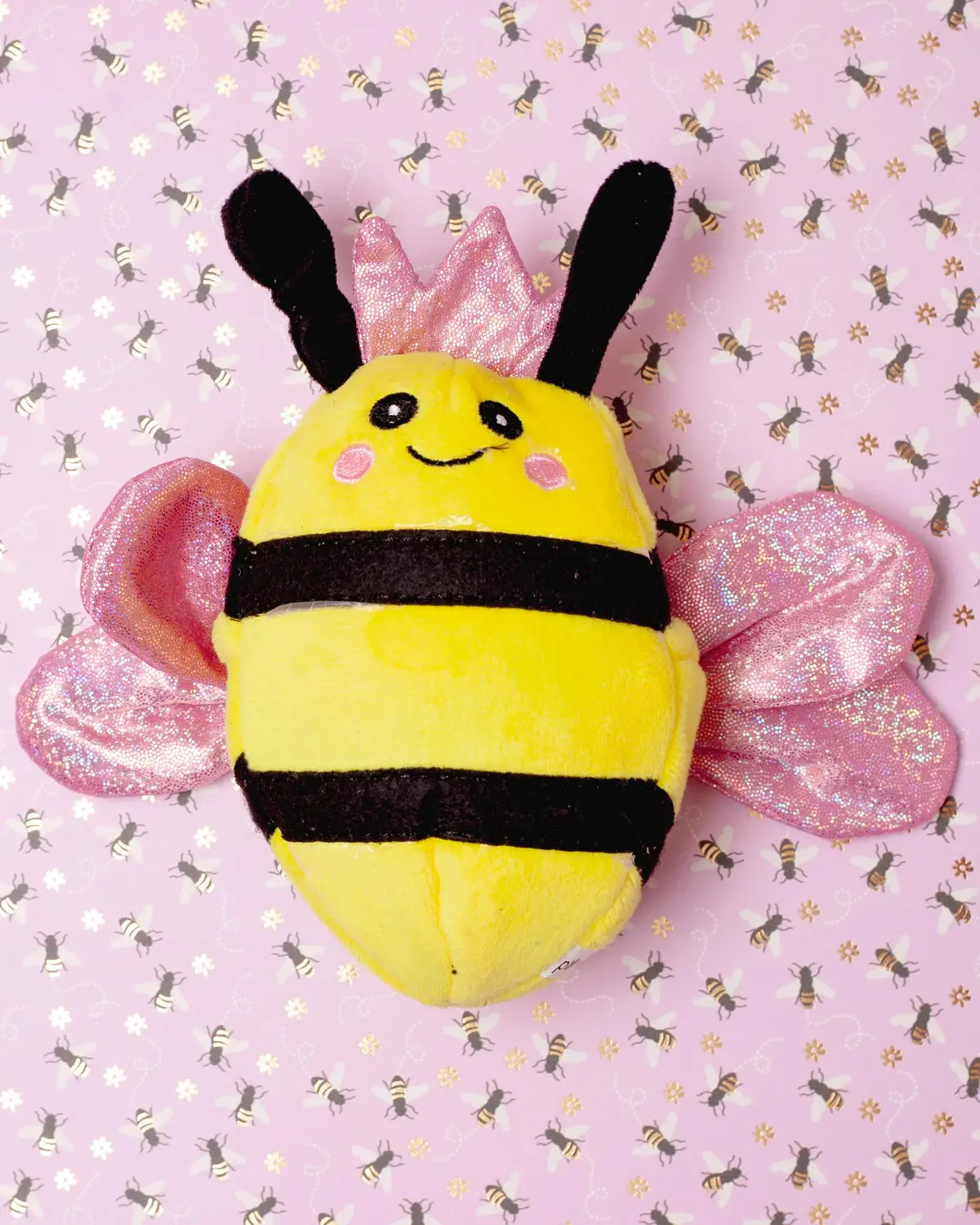 2-In-1 Queen Bee + Baby Bee Squeaky Dog Toy (Final Sale) 1
