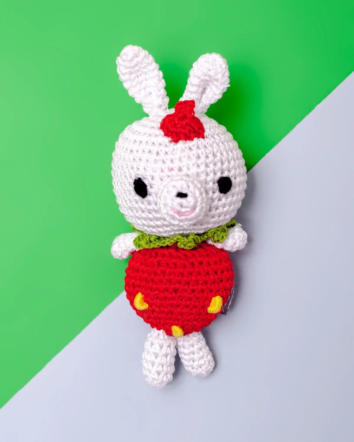 Rabbit Squeaky Knit Dog Toy 1