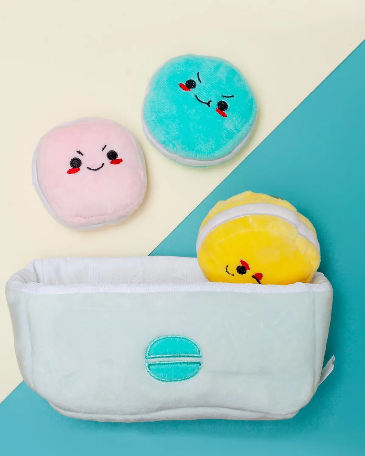 Pooch Macarons Squeaky Plush Dog Toy 1