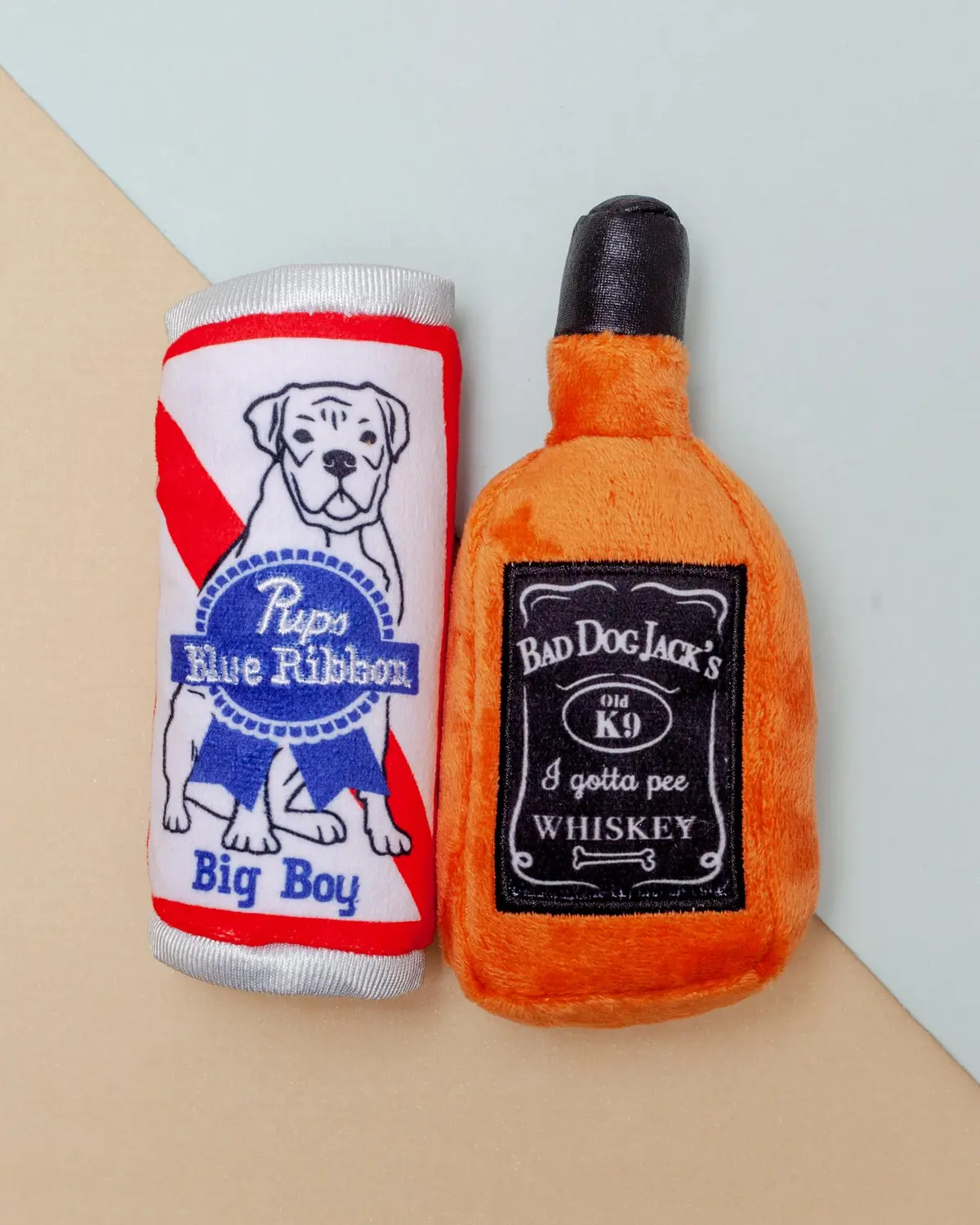 Tiny Tuff Boys Night Out Plush Dog Toy (2-Pack) 1