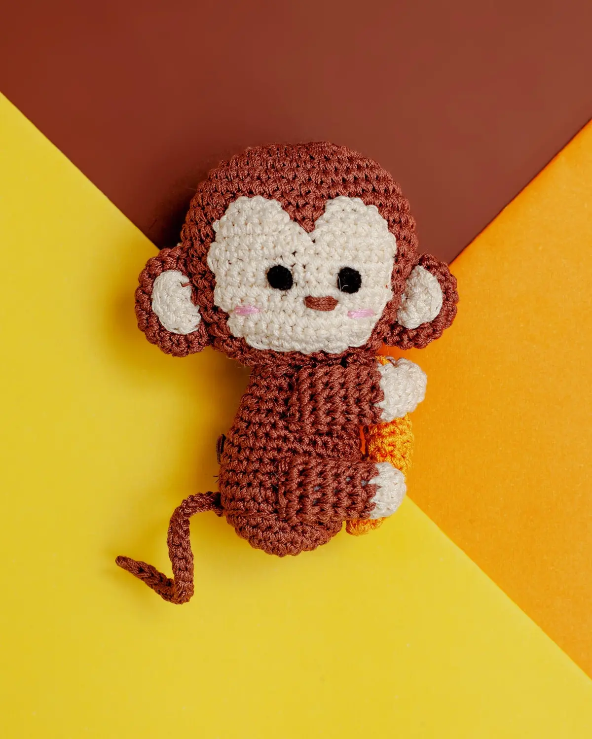 Monkey Squeaky Knit Dog Toy 1