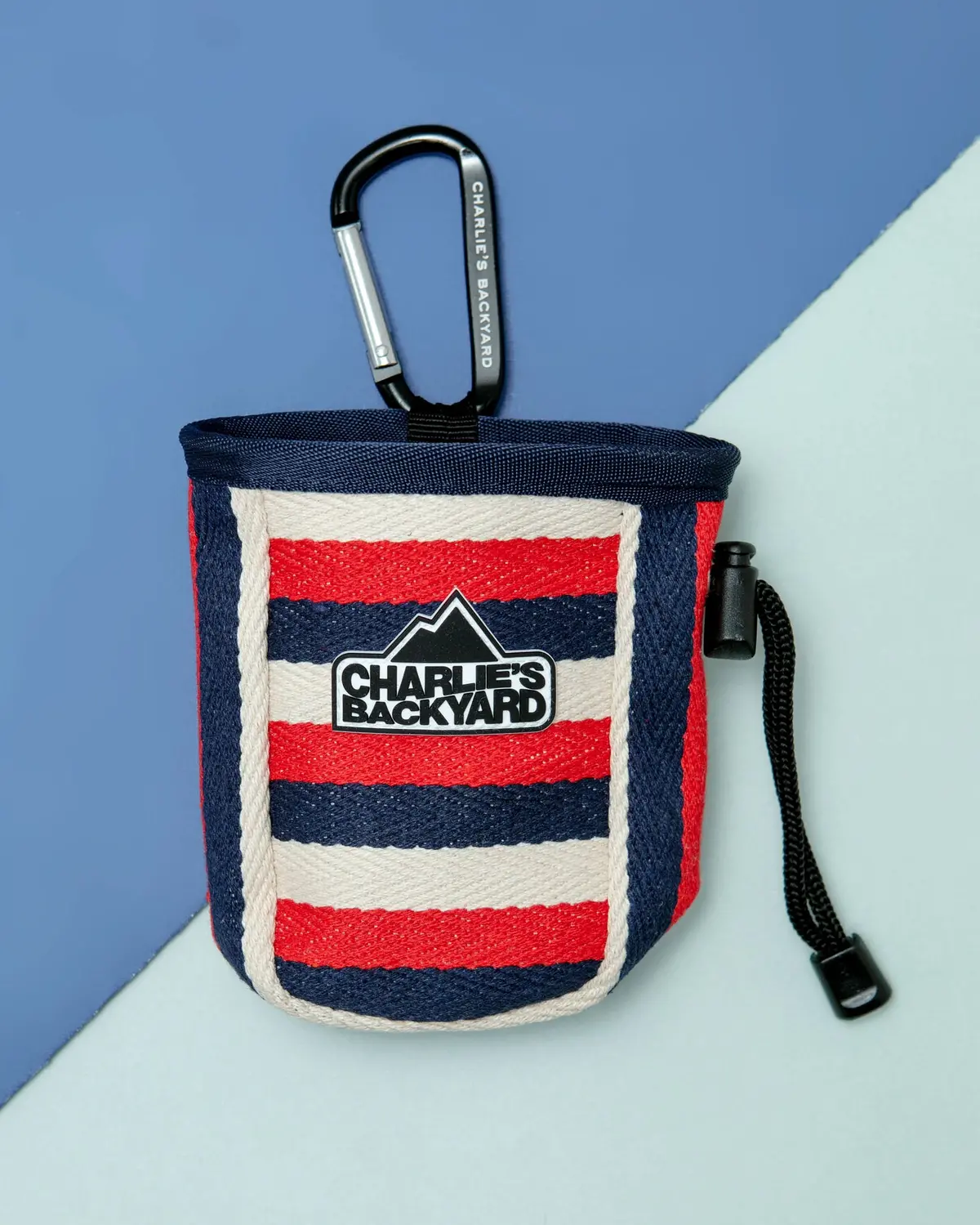 Dog Treat Bag In Navy Stripe 1