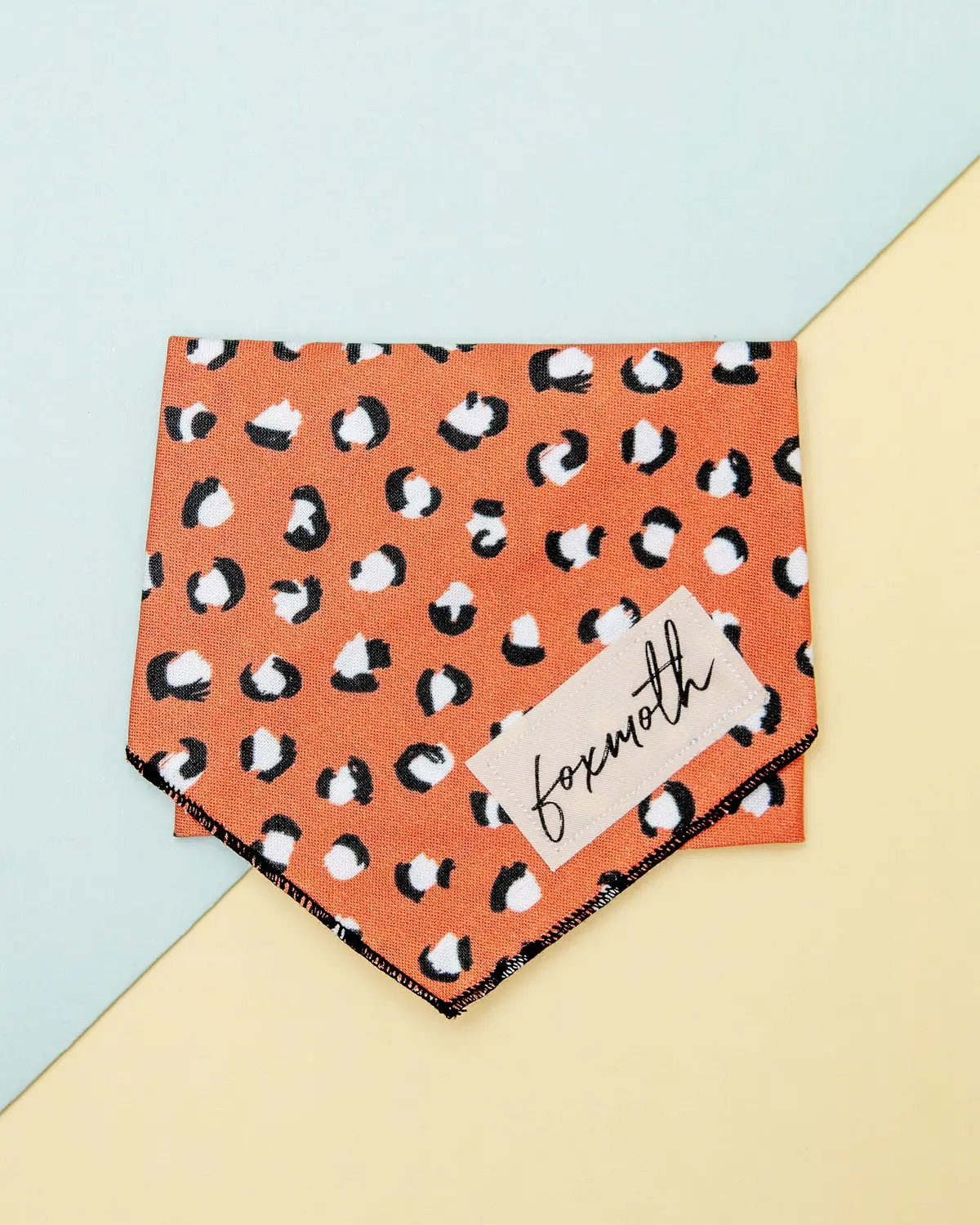 Orange Leopard Print Dog Bandana << Final Sale >> 1
