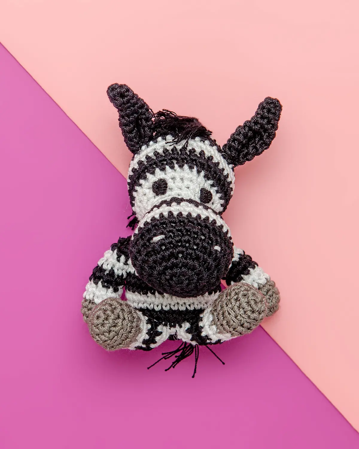 Zebra Organic Knit Dog Toy 1