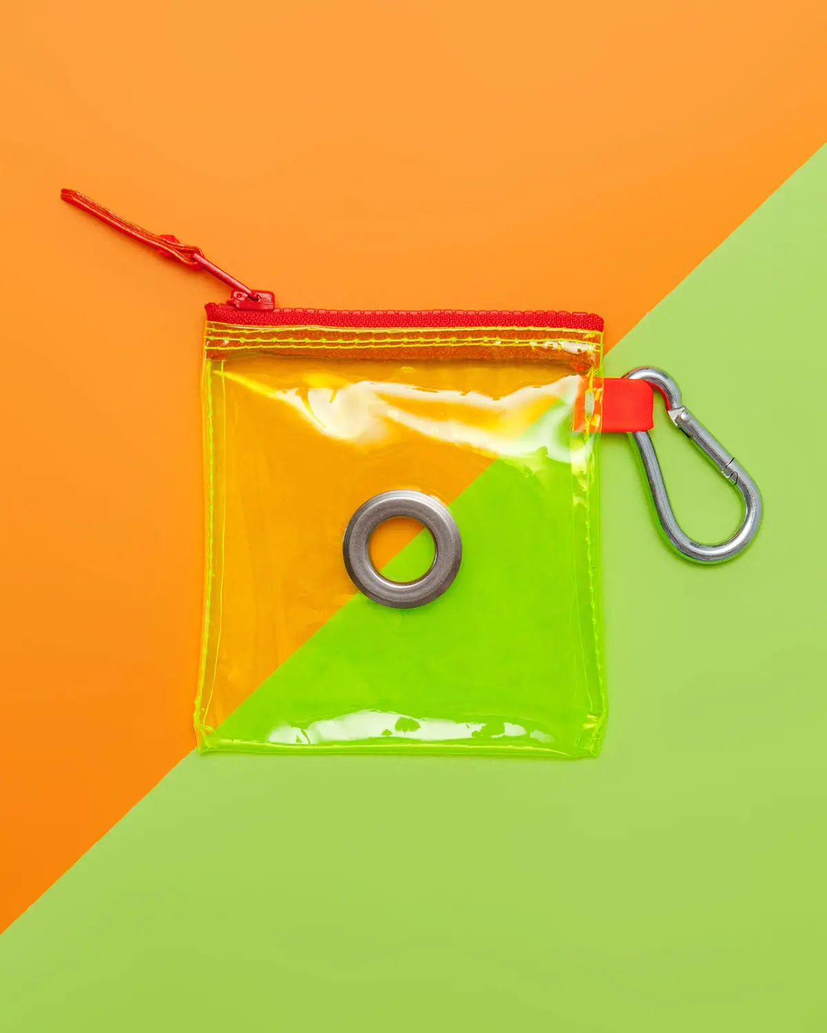 Neon Yellow Vinyl Pouch 1
