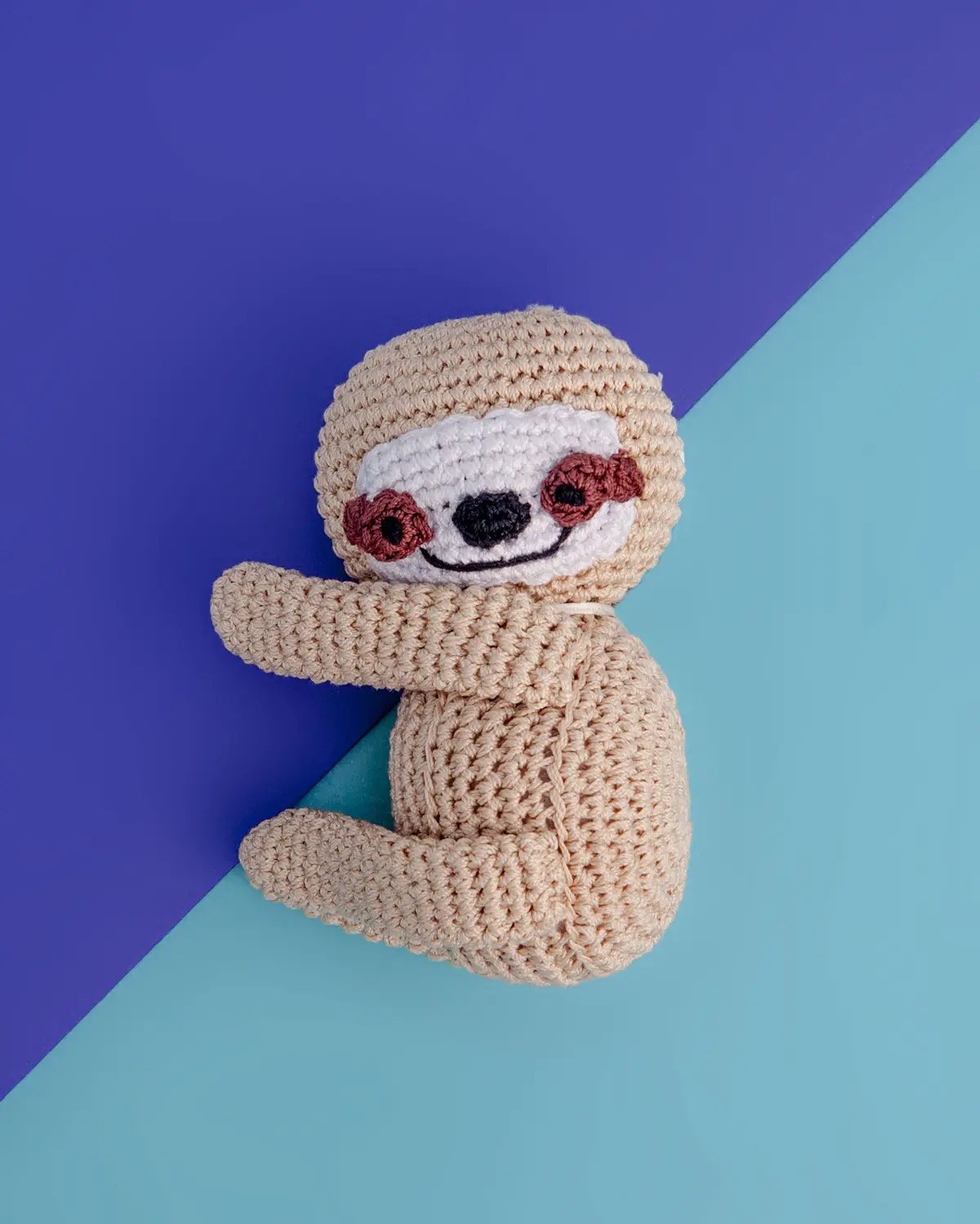 Baby Sloth Organic Knit Dog Toy 1