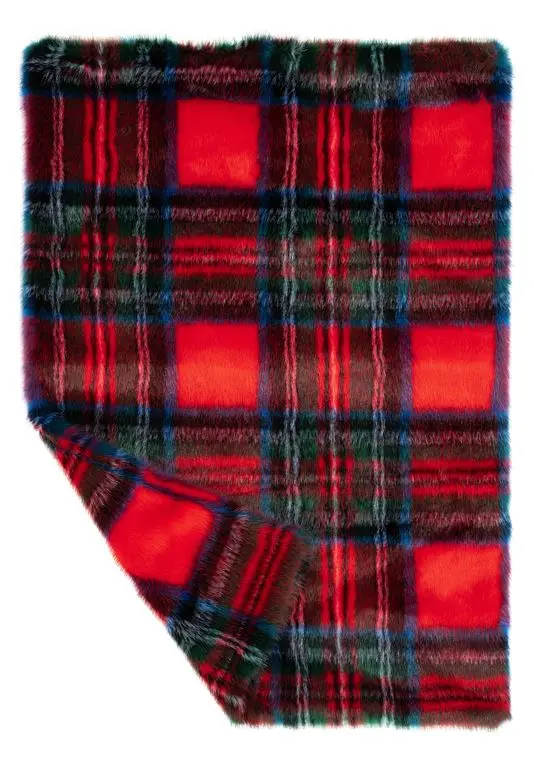Fabulous Furs | Pampered Pet Throw In Red Plaid 1