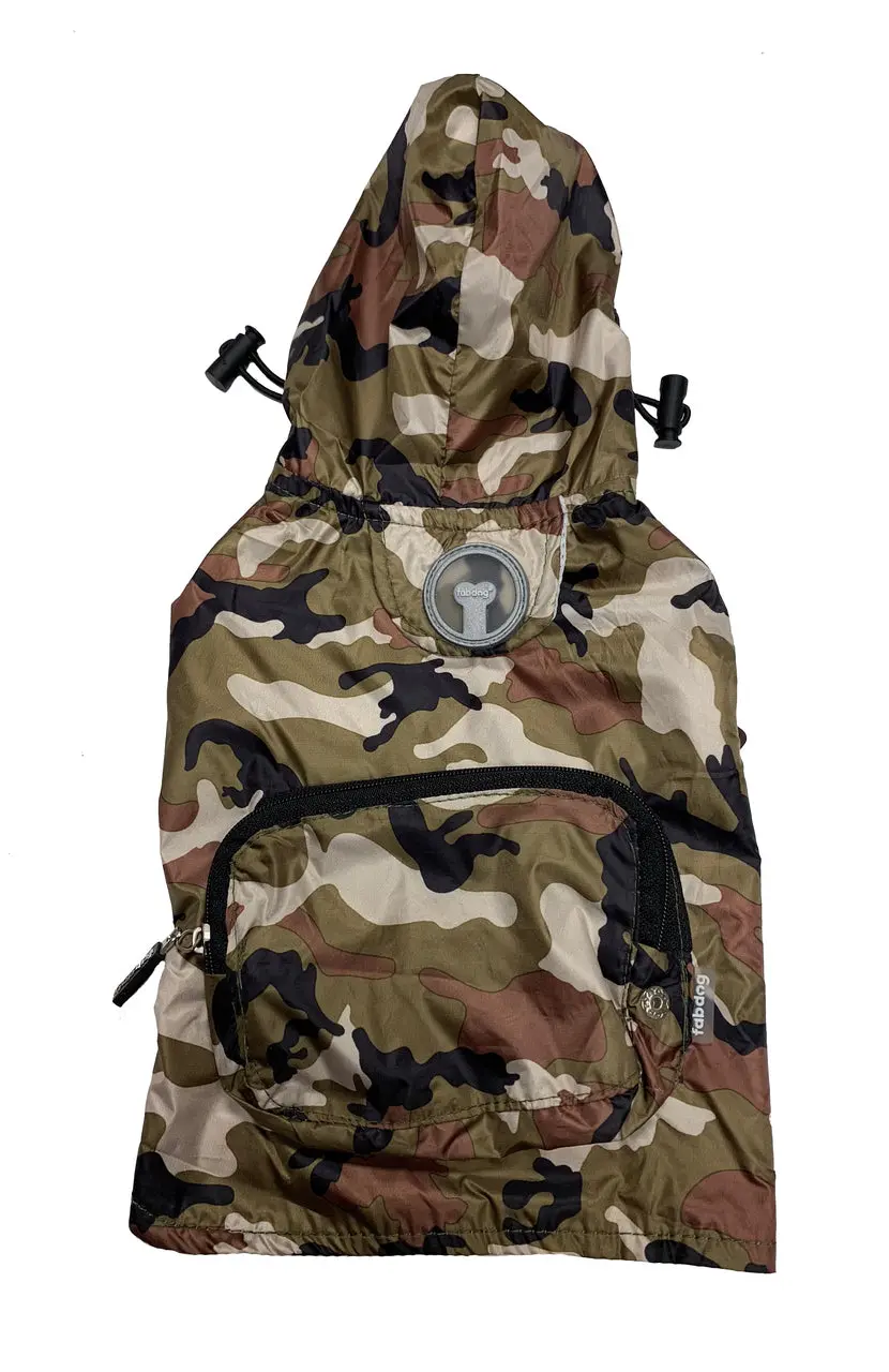 Fab Dog | Camo Packaway Raincoat 1