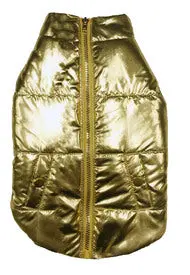 Fab Dog | Metallic Puffer Coat In Gold (Big Dog Sale) 1