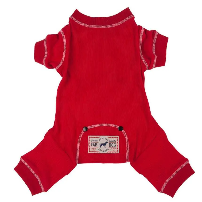 Fab Dog | Thermal Pjs In Red 1