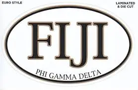 Phi Gamma Delta Fiji Euro Decal - Discontinued 1