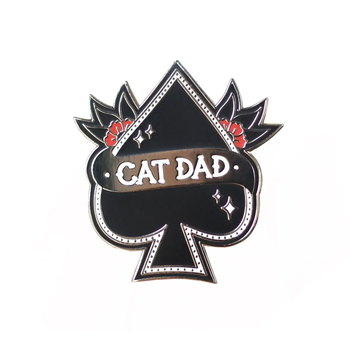 Cat Dad Enamel Pin 1