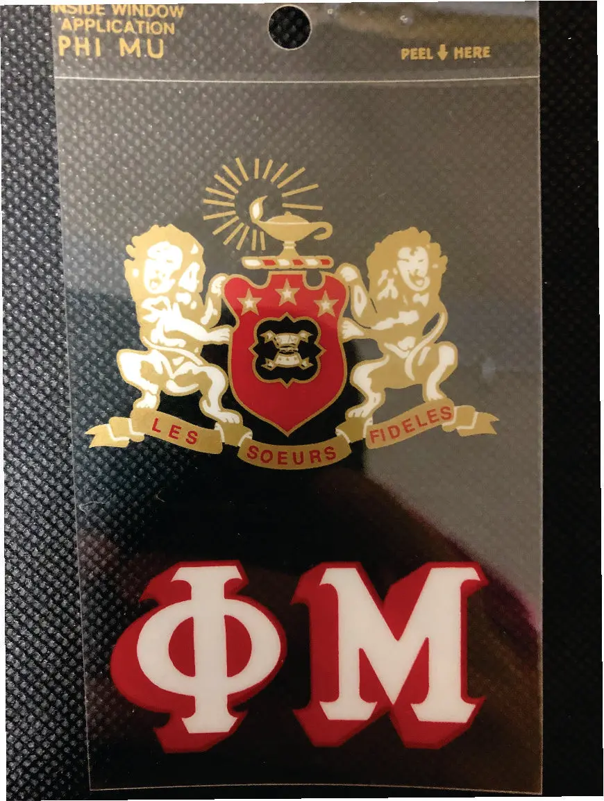 Phi Mu Window Cling - Discontinued 1