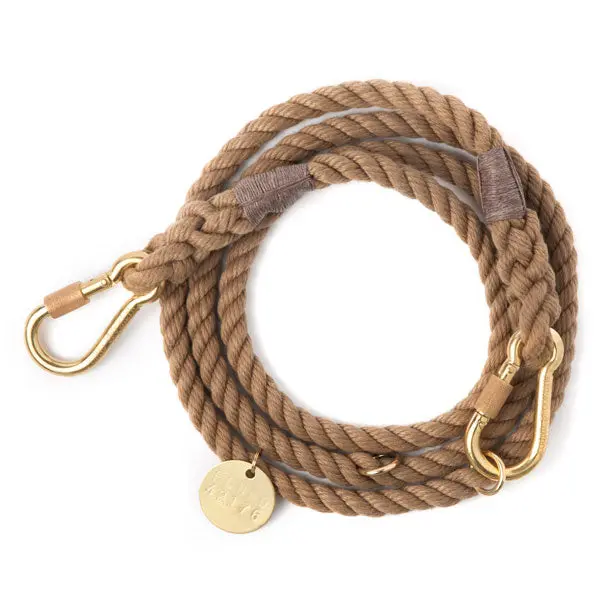 Adjustable Rope Lead In Natural Rope 1