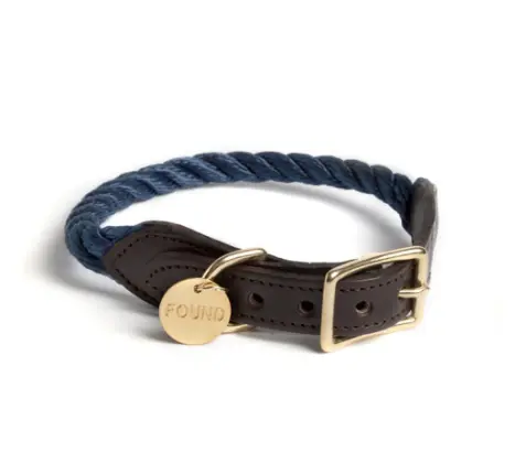 Rope Dog Collar In Navy (Final Sale) 1
