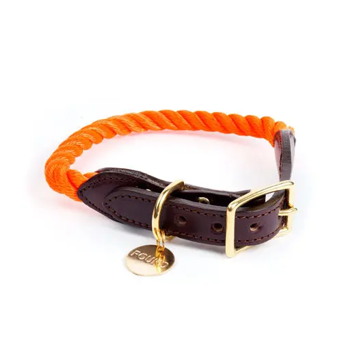 Found My Animal | Rope Collar In Rescue Orange 1