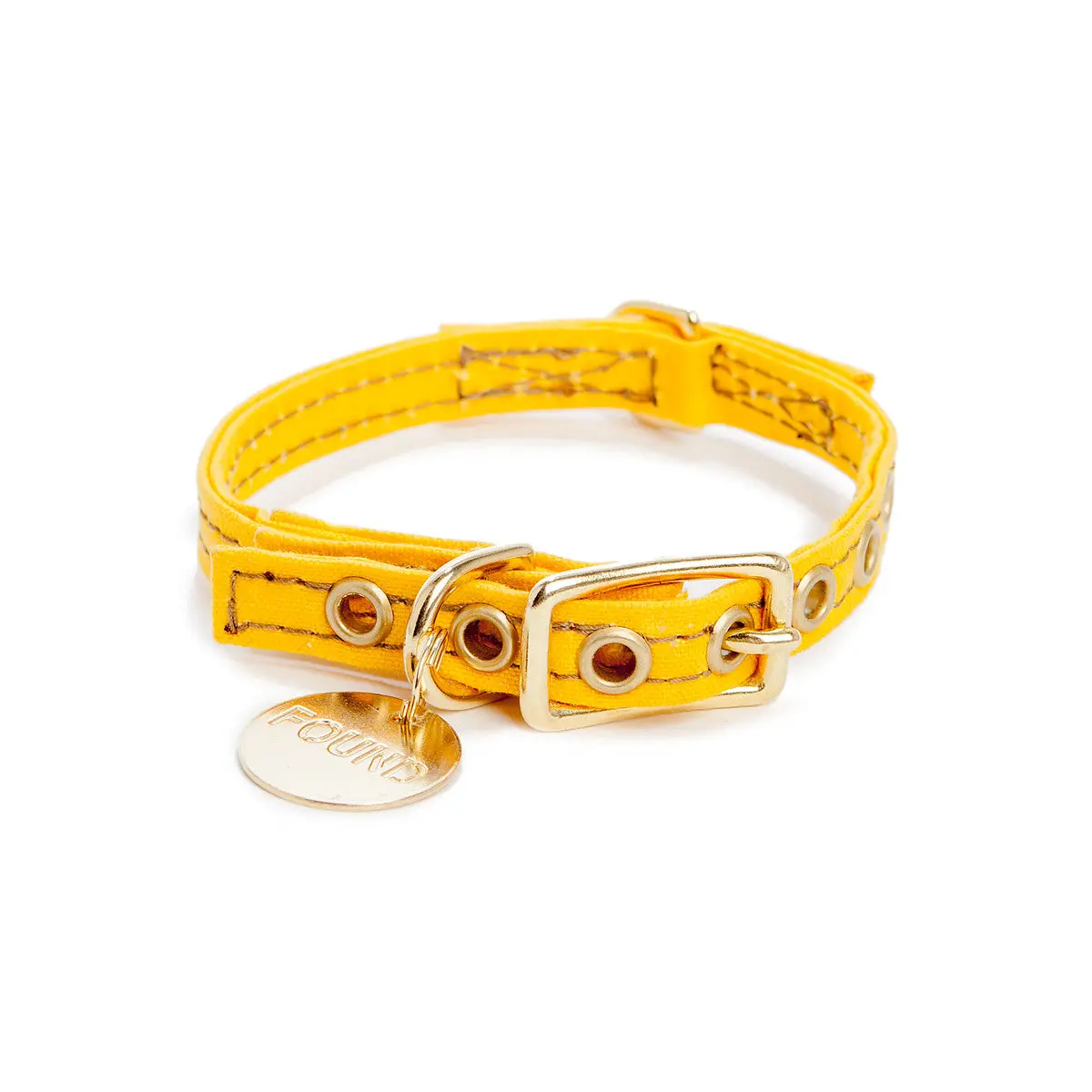 Found My Animal | Yellow Waxed Canvas Collar 1