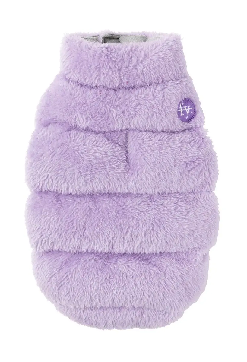 The Vaucluse Fuzzy Puffer Vest In Lilac 1