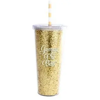 Gamma Phi Beta Glitter Tumbler 1