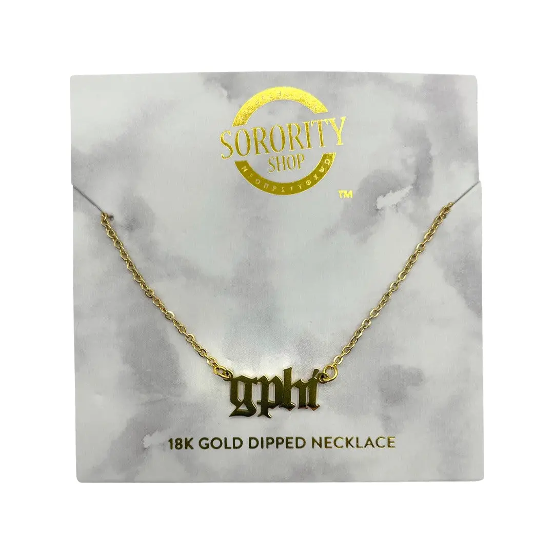 Gamma Phi Beta Old English Necklace 1