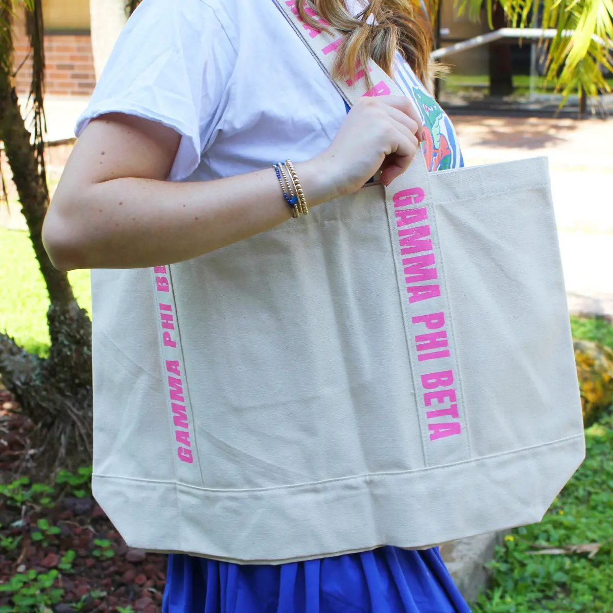 Gamma Phi Beta Large Canvas Tote Bag 1