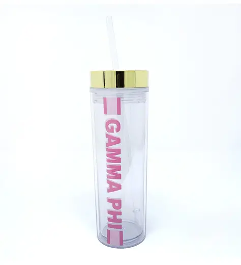 Gamma Phi Beta Striped Water Bottle 1