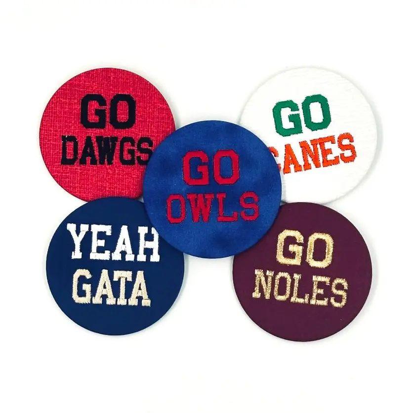 School Spirit Game Day Embroidered Button 1