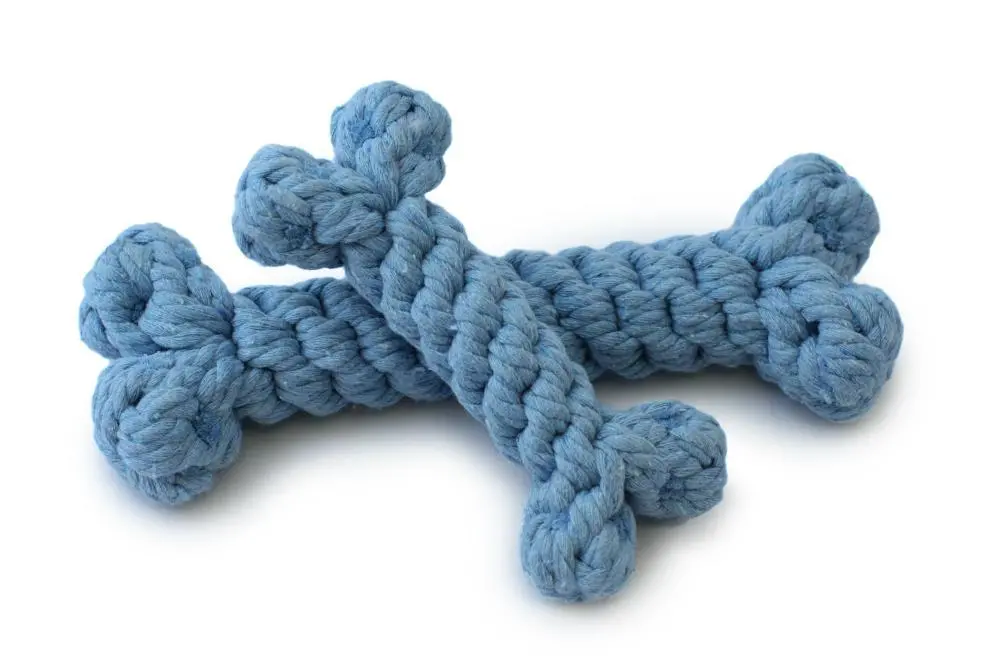 Harry Barker | Rope Bone Toy In Blue 1