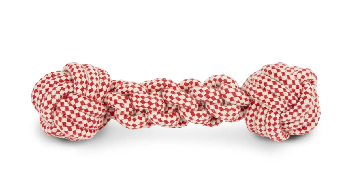 Harry Barker | Skipper Rope Toy In Red And White 1
