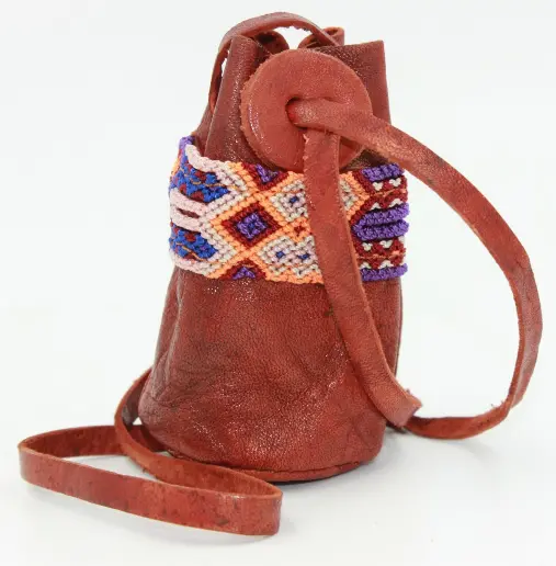 Leather Poop Bag Holder In Tan 1