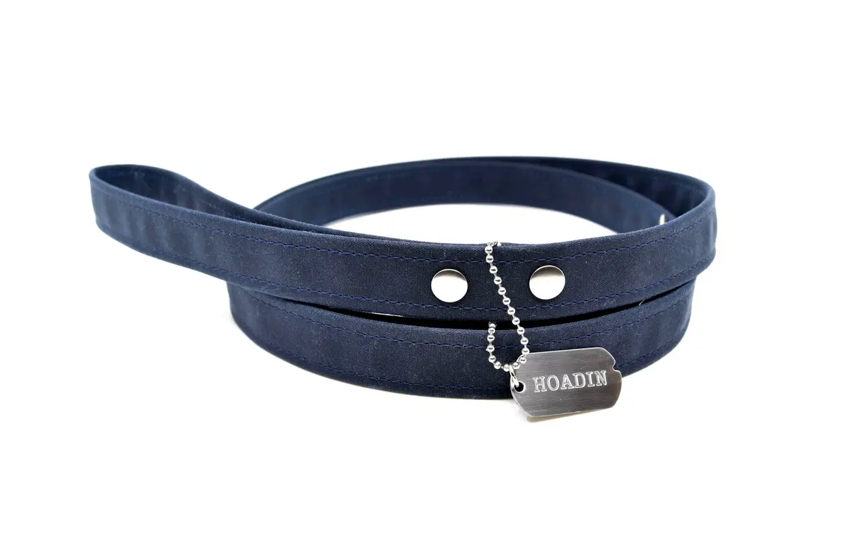 Hoadin | Waxed Canvas Leash In Midnight (Final Sale) 1