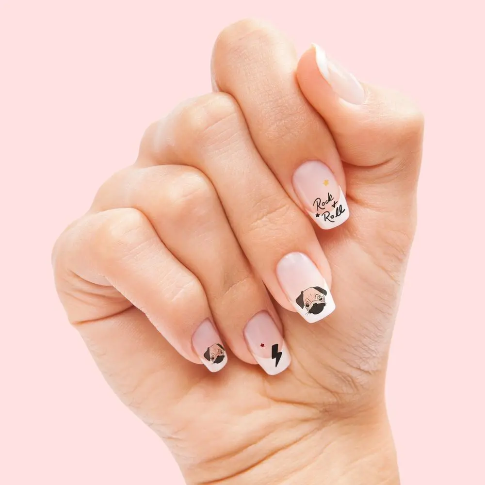 House Of Wonderland | Pugs Rockin Claws Nail Transfers 1