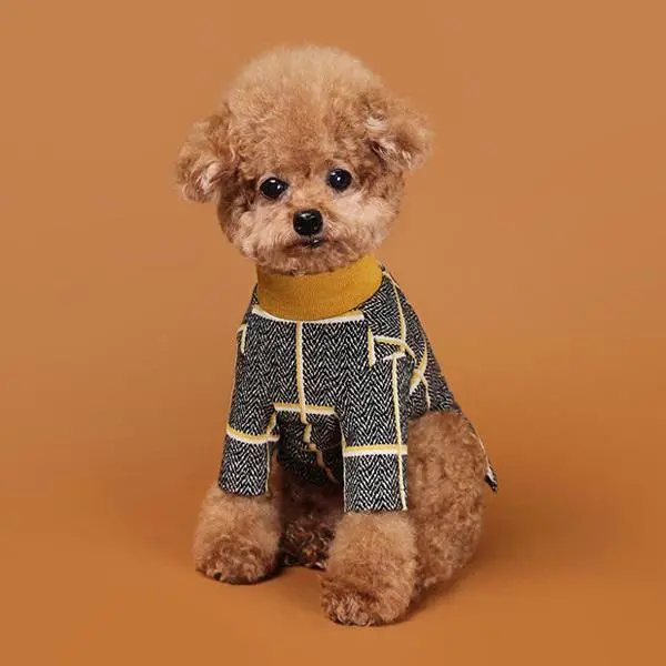 Huts & Bay | Check T Shirt In Mustard 1