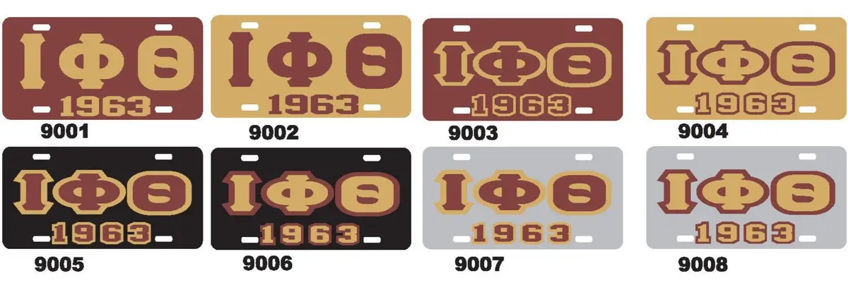 Iota Phi Theta 1963 License Plate 1