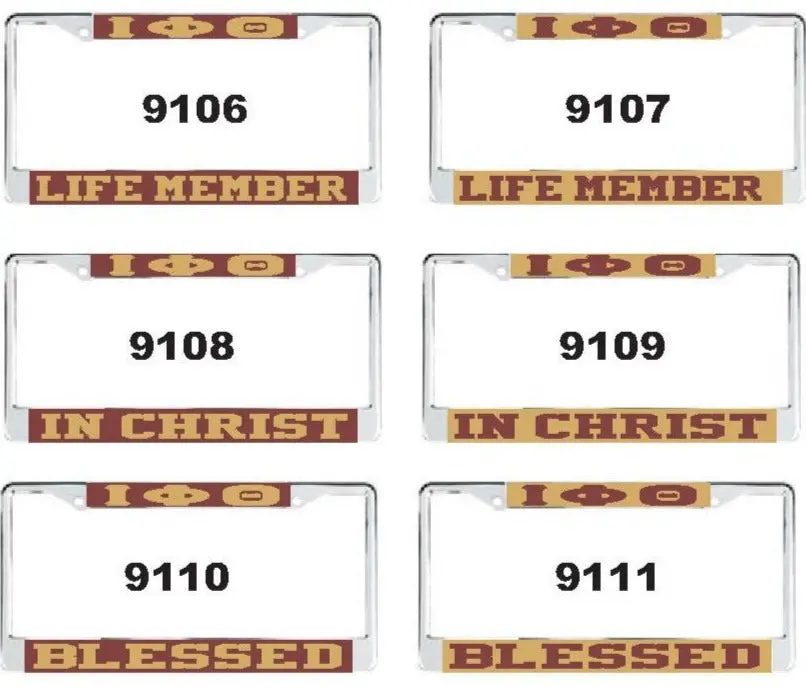 Iota Phi Theta- Life Member/In Christ/Blessed License Frame 1