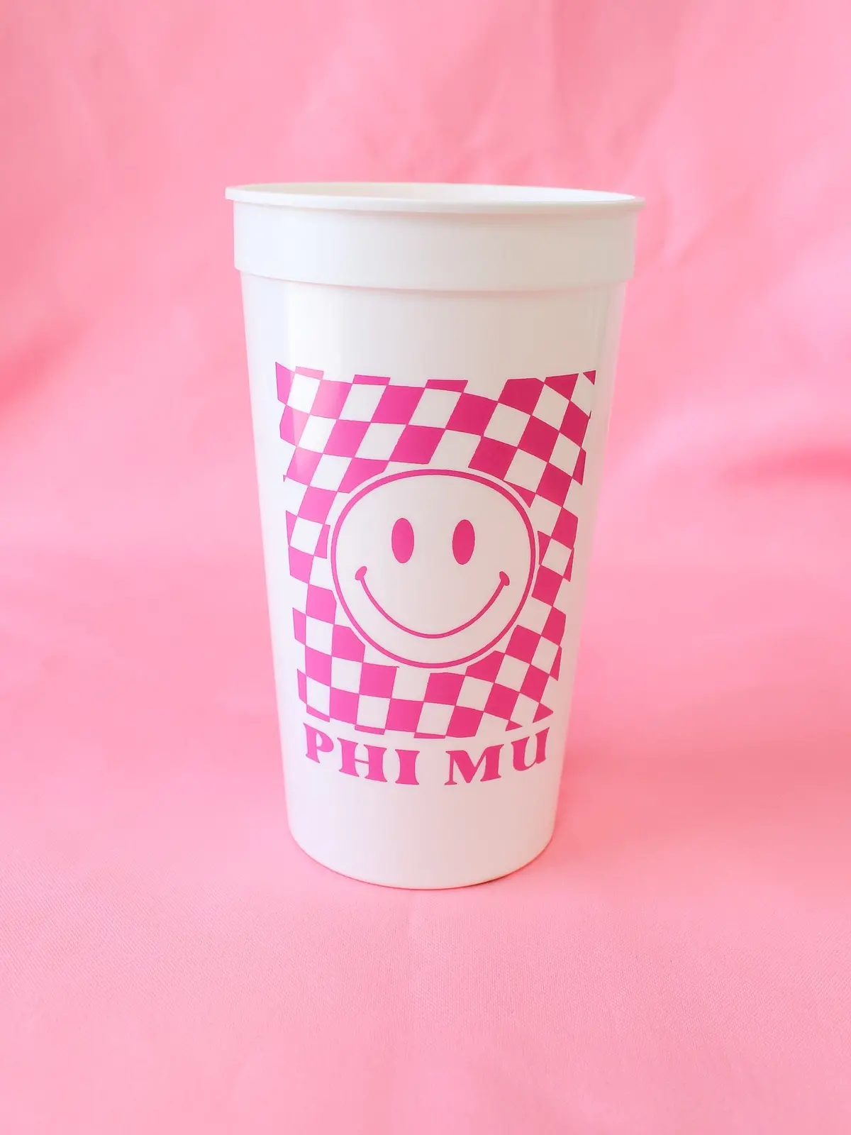 Phi Mu Smiley Face Stadium Cup 1