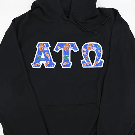 Custom Frat Greek Hoodie With Gator Print 1